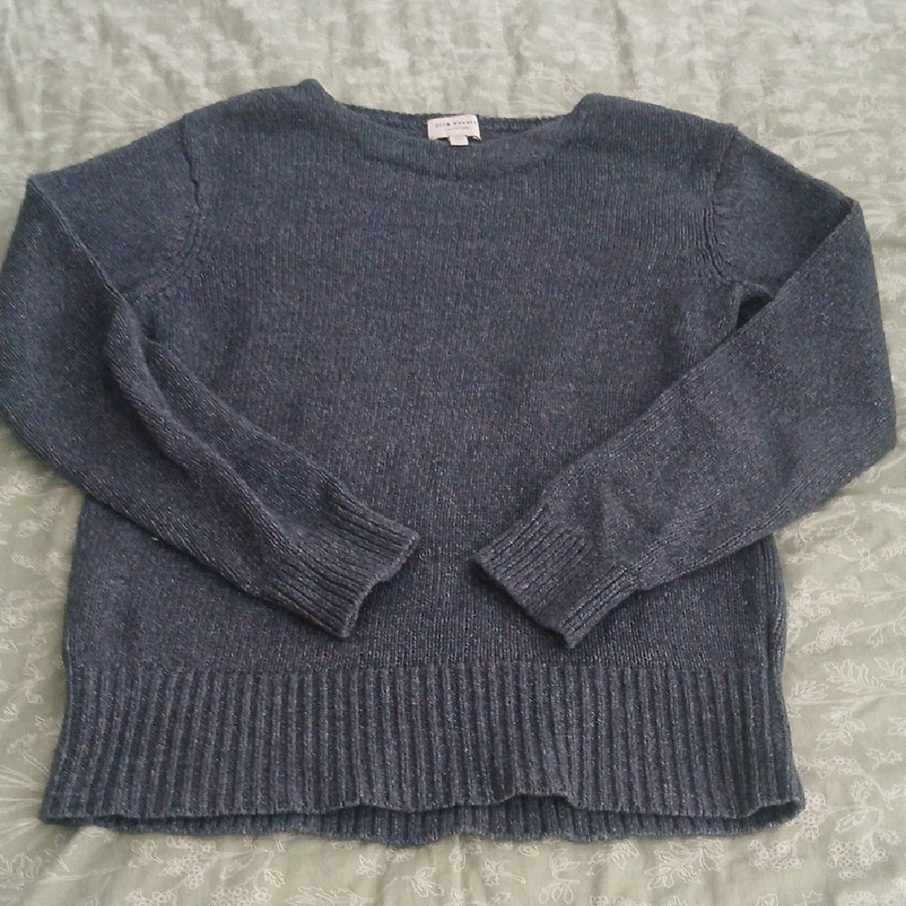 Club Monaco 100% Cotton Navy Crew Neck Sweater